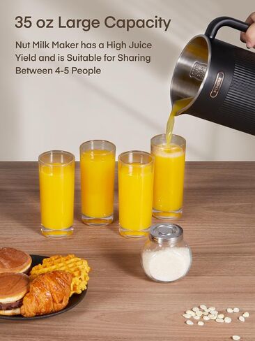 FOHERE Nut Milk Maker Machine, Automatic Soy & Almond Milk Maker | 35oz Large Capacity, Upgraded 800W 8-Blades for Silky Smooth Milk, 12H Timer, Self-Cleaning in Saudi Arabia
