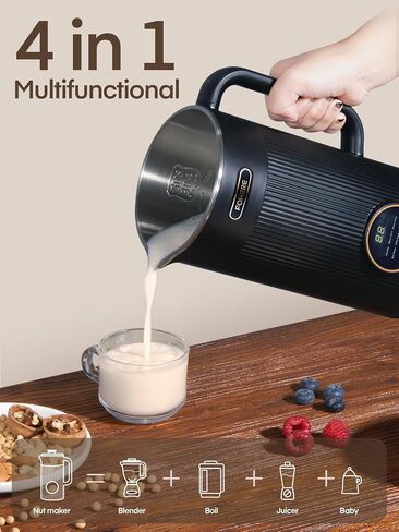 FOHERE Nut Milk Maker Machine, Automatic Soy & Almond Milk Maker | 35oz Large Capacity, Upgraded 800W 8-Blades for Silky Smooth Milk, 12H Timer, Self-Cleaning in Saudi Arabia