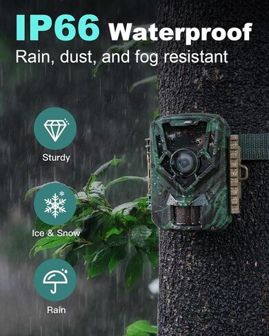 KJK 2 Pack Trail Camera 36MP 2.7K, Mini Game Camera with Night Vision 0.1s Trigger Time Motion Activated 130°Wide-Angle, Waterproof Trail Cam with 2.0" HD TFT Screen,8G Card * 2 in Saudi Arabia