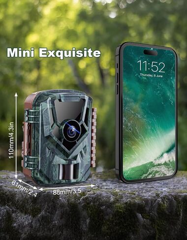 KJK 2 Pack Trail Camera 36MP 2.7K, Mini Game Camera with Night Vision 0.1s Trigger Time Motion Activated 130°Wide-Angle, Waterproof Trail Cam with 2.0" HD TFT Screen,8G Card * 2 in Saudi Arabia