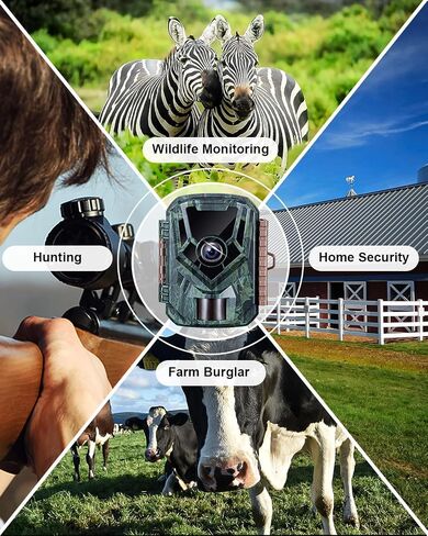 KJK 2 Pack Trail Camera 36MP 2.7K, Mini Game Camera with Night Vision 0.1s Trigger Time Motion Activated 130°Wide-Angle, Waterproof Trail Cam with 2.0" HD TFT Screen,8G Card * 2 in Saudi Arabia