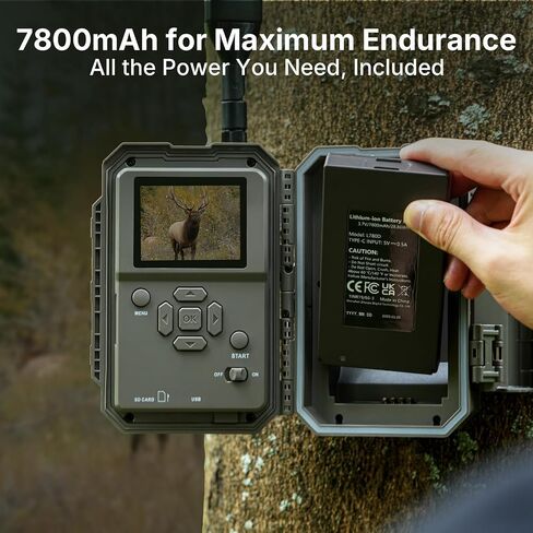 Meidase S965 Pro Cellular Trail Camera (Non-WiFi), 4G LTE Remote Monitoring, Live View, 7800mAh Battery, GPS Tracking, Multi-Cam Data Plan, Motion Activated in Saudi Arabia