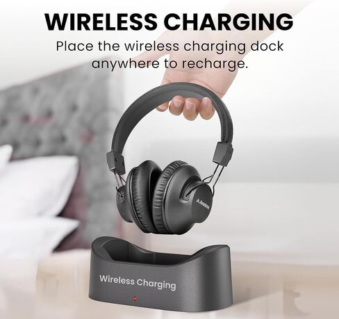 Avantree HT5009 Plus -Wireless TV Headphones with aptX-Adaptive Transmitter | TV Watching via Optical, AUX or Bluetooth, Clear Voice & Volume Boost for Seniors, Comfor Fit, 60H Playtime & Charging Dock in Saudi Arabia