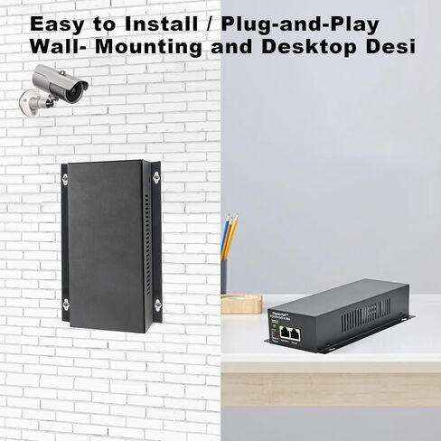 High Power 90W Gigabit PoE++ Injector Adapter | RJ-45 Shielded, IEEE 802.3af/at/bt Compliant, Converts Non-PoE to PoE++ (95W/60W/30W/15.4W), Integrated Power Supply in Saudi Arabia