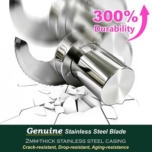 Less-Microplastic Blade for Cuisinart Food Processor, 14-Cup/DLC-001TXB-CSR | 304 Stainless Steel Shell, Crack Chip Flake & Stain Resistant, Easy Cleanup, Modular, Reliable and Durable, Serrated Edge in Kuwait