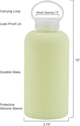 Apana Yoga Glass Water Bottles BPA Free Non Slip Sleeve Leak Proof Lid Reusable 32 Oz Sports Water Bottle Wide Mouth Lid Portable Hydration Tumbler in Saudi Arabia