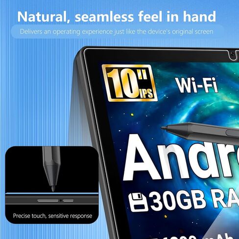 مجموعة من 3 واقيات شاشة متوافقة مع جهاز Evermyth Tablet G13 مقاس 10 بوصات Android 15، زجاج مقسى صلابة 9H HD شفاف مضاد للخدش in Kuwait