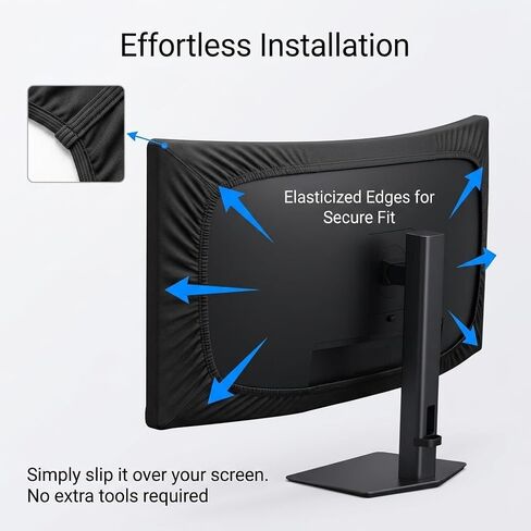 Dust Cover for Samsung 34" Odyssey G5 Gaming Monitor, Neoprene | Compatible with G55T, G55A, 1.5mm Thick Neoprene for Ultra-Wide Curved Screen, Waterproof, Anti-Scratch & Anti-Fingerprint in Saudi Arabia