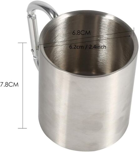 20oz Stainless Steel Camping Mug Leak-Proof Insulated Design Portable Travel Cup with Handle Carabiner for Hiking Backpacking Outdoor Activities in Saudi Arabia