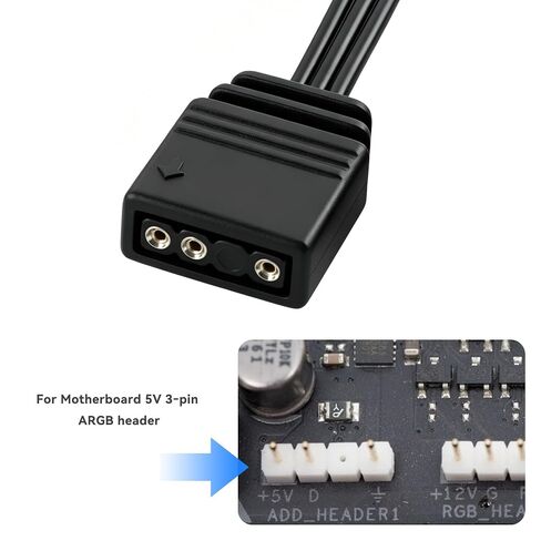 3Pin to ARGB Sync Cable, RGB Control Cable for ASUS ROG Thor II Psu(2 Pack) | PVC ARGB Light Syncs Wire for ROG Smooth Light Effects In Gaming Rigs in Saudi Arabia