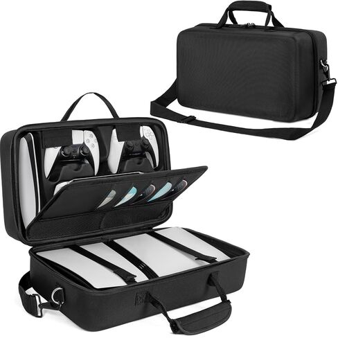 OUUTMEE Hard Shell Carrying Case Compatible with PS5 | Travel Storage Bag for PlayStation 5, Organizer Protective Cases Holds PS5 Disk Digital Edition, Games and Gaming Accessories in Saudi Arabia