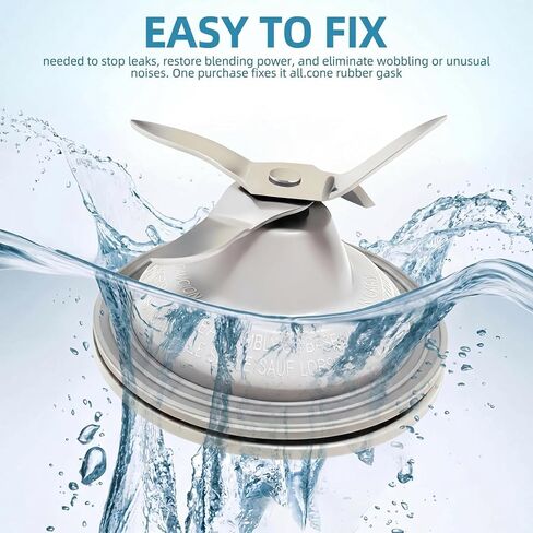 مجموعة قطع غيار خلاط BL2010BPA - تتضمن شفرة قاطعة (BL2010WP-07)، + ترس و3 حشوات من السيليكون (BL2010WP-05)| لخلاط بلاك اند ديكر 2010BG Bl2010BPA Bl2020R سلسلة الخلاطات in Kuwait