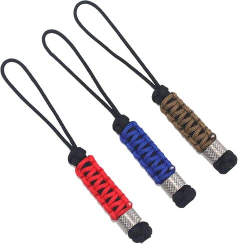 Trufas 3 Pack Knife Lanyards with Steel Beads Paracord Tactical Lanyards | for Knife EDC Tools Backpacks Keychains, Zipper Pulls, Paracord Keychain 5 INCHES in Saudi Arabia
