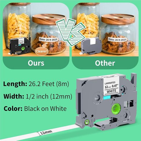 TZe-231 12mm 0.47 Laminated White for Brother P-Touch Label Tape Tz Tape in Saudi Arabia