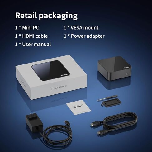 DreamQuest Mini PC Windows 11 Pro AMD Ryzen 5300U 16GB RAM 512GB SSD | Mini Desktop Computer Dual HD & Type-C output connect up to 3 monitors for seamless multitasking & high productivity in Saudi Arabia