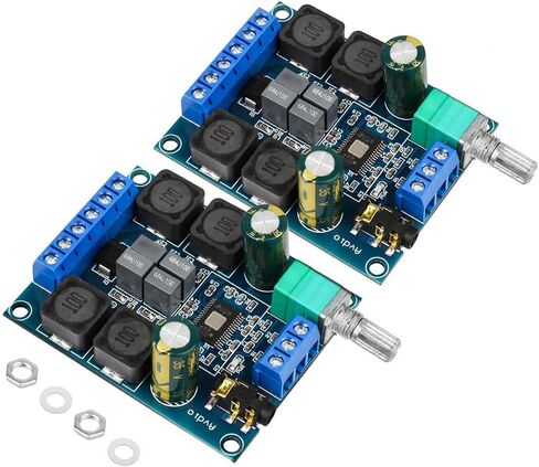 TPA3116D2 Stereo Amplifier Boards, 2-Pack, 2 x 50W | Dual-channel digital amp modules for 5-24V DIY speakers, home audio and compact electronic amplification projects. in Saudi Arabia