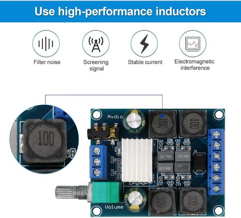 TPA3116D2 Stereo Amplifier Boards, 2-Pack, 2 x 50W | Dual-channel digital amp modules for 5-24V DIY speakers, home audio and compact electronic amplification projects. in Saudi Arabia