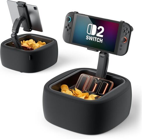 حامل وسادة ألعاب LULULOOK لجهاز Nintendo Switch 2 و4.7-14.6 بوصة اللوحي | حامل وسادة Kindle بدون جاذبية مع وعاء تخزين لملحقات Nintendo Switch 2 والوجبات الخفيفة والأشياء الصغيرة، يمكن غسله في الغسالة in Kuwait
