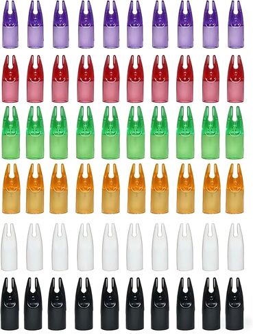 SDCYOW 60 Pack Archery Arrows Nocks for 5/16" Arrows Glue On 8mm/.314inch Arrow Shaft Plastic Nocks Replacement Arrow Tail for DIY Hunting Arrows Recurve Bow Compound Bow in Saudi Arabia