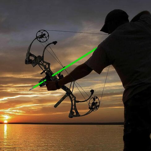6 Pack 32 inch Bowfishing Arrows with Broadheads and Safty Slides Bow Fishing Arrow Luminous for Compound Bow Recurve Bow Fishing Hunting in Kuwait