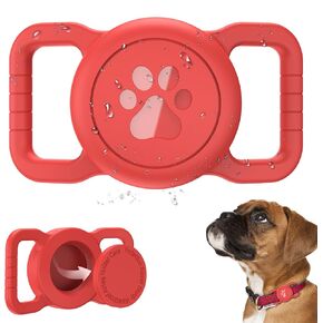 SANKALA Waterproof Airtag Holder for Dog Collar, Black, 1 Pack | Fit Collar Width 0.6-1.3 Inch, Lightweight & Durable Silicone, For Apple Airtag 1st and 2nd Gen, Signal Friendly, Easy to Use in Saudi Arabia
