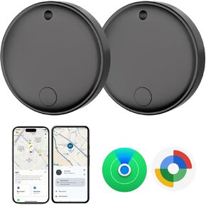 Tracker Tags for Android & iOS, Smart Tag for Luggage, Wallet, Keys | Key Finder Tracking Device, Both Works with Apple Find My & Google's Find Hub - 2 Pack in Saudi Arabia