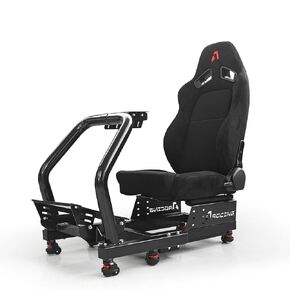 azracing SF Retractable Gaming Cockpit, Modular Racing Simulator with Adjustable Seat & Alloy Steel Frame,Compact Storage,Supports Direct Drive,Compatible with All Steering Wheels & Pedals in Saudi Arabia