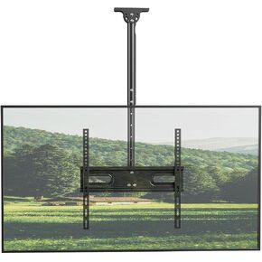 Ceiling TV Mount for 43-86 Screens, Heavy Duty Full Motion TV Bracket | Tilt & 360° Swivel, Height Adjustable, Fits Most LCD LED OLED 4K TVs, Supports up to 132lbs, Max VESA 600x400mm,Black in Saudi Arabia
