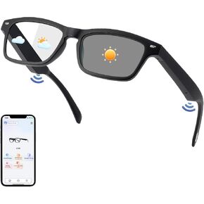 Al Smart Glasses for Men Women, 169 Languages Translation Glasses | Open-Ear Bluetooth Audio, Photochromic Lenses, Hands-Free Calls/Music, Touch Control, Vioce Assistant, Travel Business Trade in Saudi Arabia