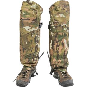 BZTAC Tactical Leg Gaiters High Gaiters Hunting Gaiters Knee Protection Anti-Tear Oxford Fabric Full Length Zip Waterproof Breathable Windproof for Outdoor Hunting Hiking Walking in Saudi Arabia