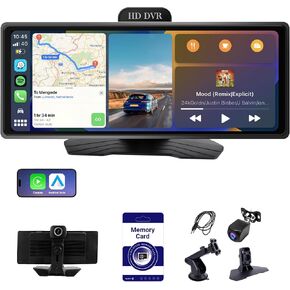 Haudio 7 Inch Portable Carplay Screen for Car,Car Stereo Wireless Carplay & Android Auto,1080p Backup Camera CarAudio Receivers GPS Navigation Mirror Link in Saudi Arabia