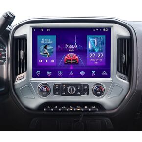 13.1 Inch 8 Core Radio for Chevy Silverado GMC Sierra 2014-2018 | 2K HD IPS Screen Silverado Stereo CarPlay Android Auto BT5.0 GPS FM/AM RDS 48EQ DSP 1080P Backup Camera MIC 4+64G,Black in Saudi Arabia
