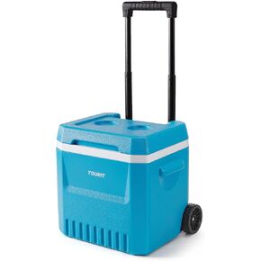 TOURIT Small 20qt Rolling Cooler with Wheels, 18L/24cans Hard Beach Cooler | with all-terrain wheels & adjustable handle, long-lasting ice retention, ice chest for camping picnic sport fishing in Saudi Arabia
