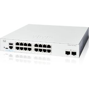 Cisco Catalyst 1200-16P-2G Smart Switch, 16 Port GE, PoE, 2x1GE SFP, Limited Lifetime Protection (C1200-16P-2G) in Saudi Arabia