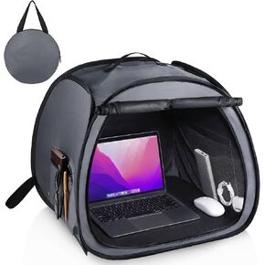 FOREGOER Laptop Sun Shade Tent, Anti-Glare Portable Computer Hood for 13-17 inch Laptops, Waterproof Heat, Foldable Travel Case for Beach Office Camping in Saudi Arabia