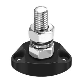 LENKRAD M10 Single Posts Block 12V Bus Bar 250A Power Junction Block, RV New Energy Battery Buss Bar for Auto Marine Ground Positive and Negative (Black) in Kuwait