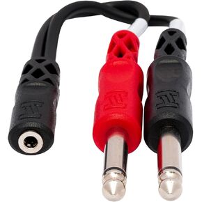 Hosa YMP-434 3.5 mm TRSF to Dual 1/4 Inch TS Stereo Breakout Cable in Kuwait
