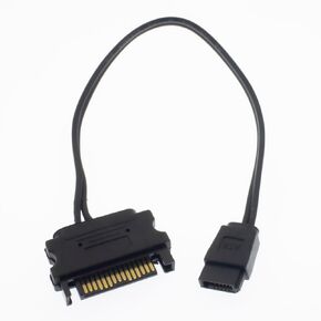 كابل محول الطاقة SATA 15 Pin إلى 6 Pin Slimline لمحرك الأقراص الضوئية ومحرك أقراص DVD ومحرك الأقراص المضغوطة 6.7 بوصة 17 سم in Kuwait