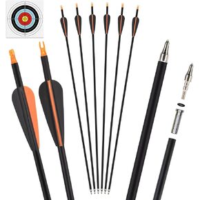 30" Carbon Arrows 6PCS Compound Bow Arrows for Practice Spine 600 in Saudi Arabia