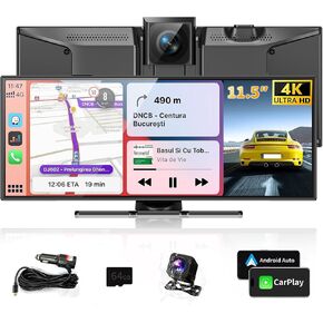 أكبر شاشة Apple Carplay مقاس 11.5 بوصة للسيارة، وشاشة Android Auto بدقة 4K HD in Saudi Arabia