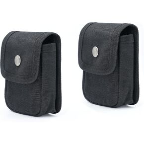 Tintirs 2 Pack EDC Belt Pouches for Men Women, Compact Holster Pouches Waist Bags with Belt Loop for Fishing, Hiking, Camping, Durable Snap Closure, Premium Waxed Canvas in Saudi Arabia