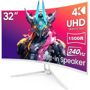 CRUA 24" FHD 240Hz Curved Gaming Monitor, 2800R, FreeSync, Speakers, Black in Saudi Arabia