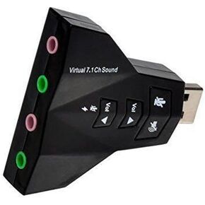 USB 2.0 to 3D Audio Sound Card External Adapter Virtual 7.1 CH MIC Headphone in Saudi Arabia