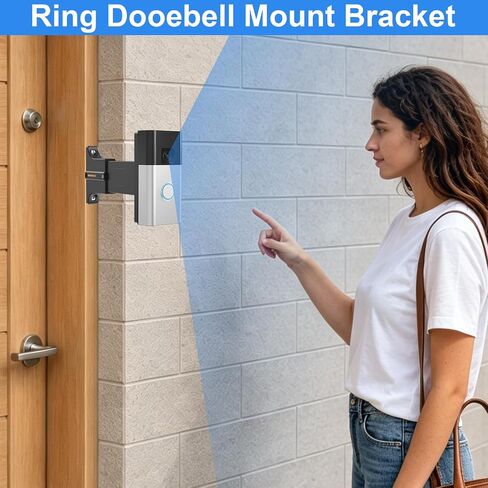 Adjustable 2" to 4.7" Doorbell Extender Mount for Ring (2nd Gen-2020 Release), Brick Mount Extension Doorbell Angle Mount, Brick Wall Mounting Bracket Holder Accessories for Wider View in Saudi Arabia