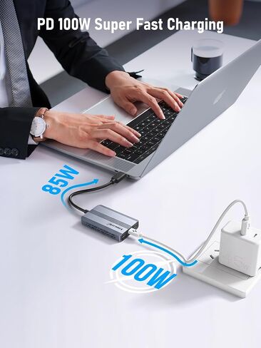 مقسم فيديو Lemorele USB-C، مخرج USB-C مزدوج 4K@60 هرتز، 100 وات PD | متوافق مع Steam Deck والمحول الأصلي، يدعم نظارات AR والشاشات المحمولة، وضع المرآة Mac فقط، وليس للمحول 2 in Kuwait