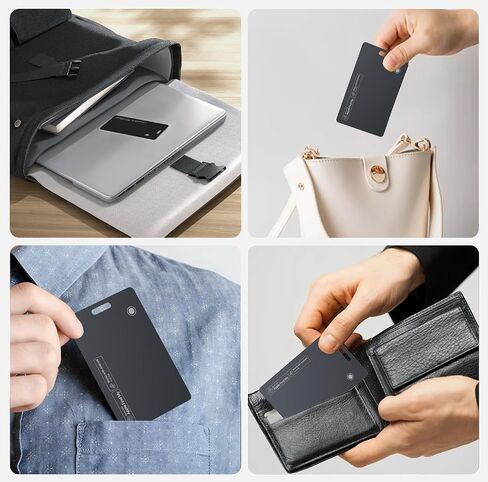 MergeCard, Works with Apple Find My (iOS) & Google Find Hub (Android),– for Wallet & Passport Rechargeable Wireless Charging, IPX68 Waterproof, Thin Tracker Card (1 Pack) in Saudi Arabia
