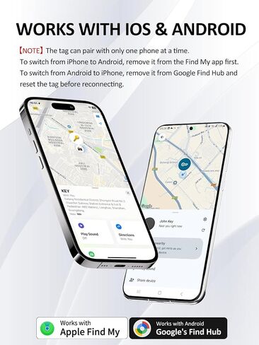 Tracker Tags for Android & iOS, Smart Tag for Luggage, Wallet, Keys | Key Finder Tracking Device, Both Works with Apple Find My & Google's Find Hub - 2 Pack in Saudi Arabia
