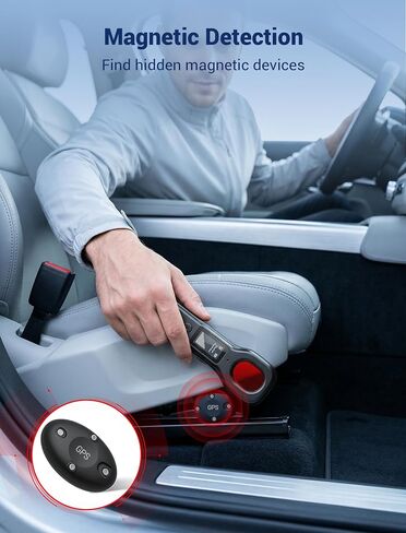 Hidden Camera Detectors, 7-in-1 Anti Spy Bug Detector with HD LED Screen, Portable RF Signal Scanner & GPS Tracker Detector for Hotel, Car and Travel Security, Black in Saudi Arabia