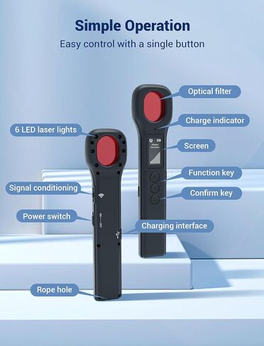 Hidden Camera Detectors, 7-in-1 Anti Spy Bug Detector with HD LED Screen, Portable RF Signal Scanner & GPS Tracker Detector for Hotel, Car and Travel Security, Black in Saudi Arabia