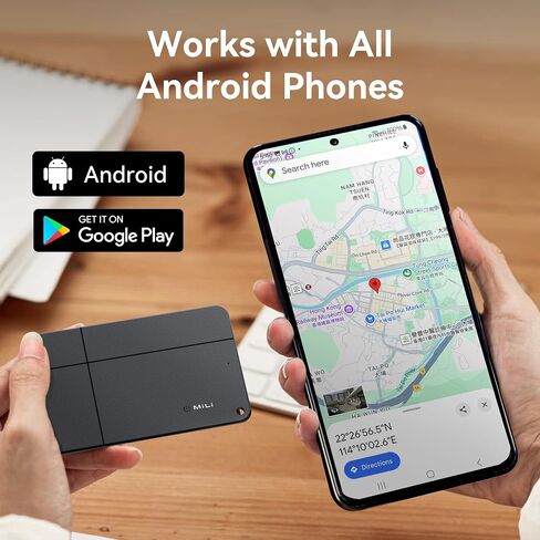 MiLi 2026 Wallet Tracker Card for Android, Certified by Google Find Hub | Bluetooth Wallet Finder Thin Card Wireless Rechargeable for Keys, Bags, Passport in Saudi Arabia